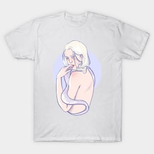 Lavender Boy Blonde White Snake T-Shirt